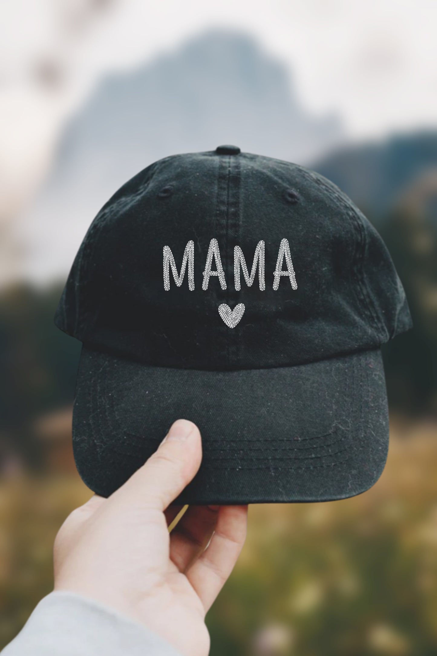 Mama Baseball Cap - Black